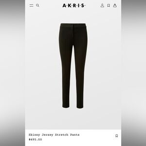 Akris Punto Black MARA Skinny Jersey Stretch Pants